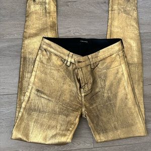 Jbrand gold metallic jeans